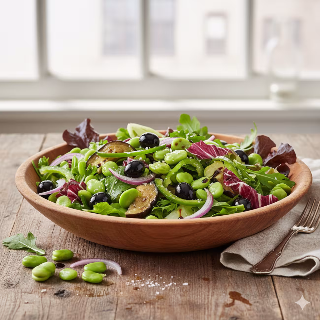 Ensalada de habas frescas