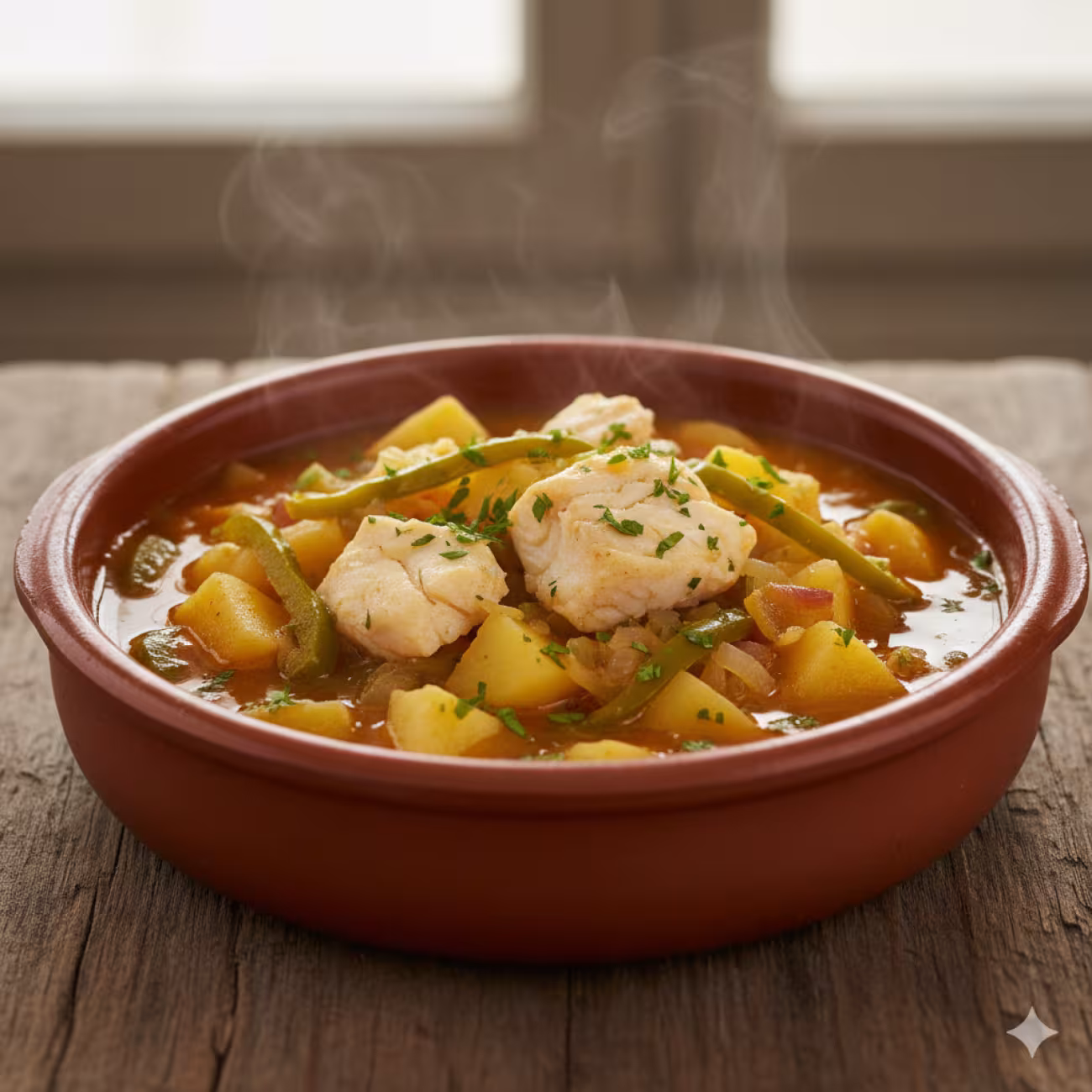 Guiso de patatas y bacalao
