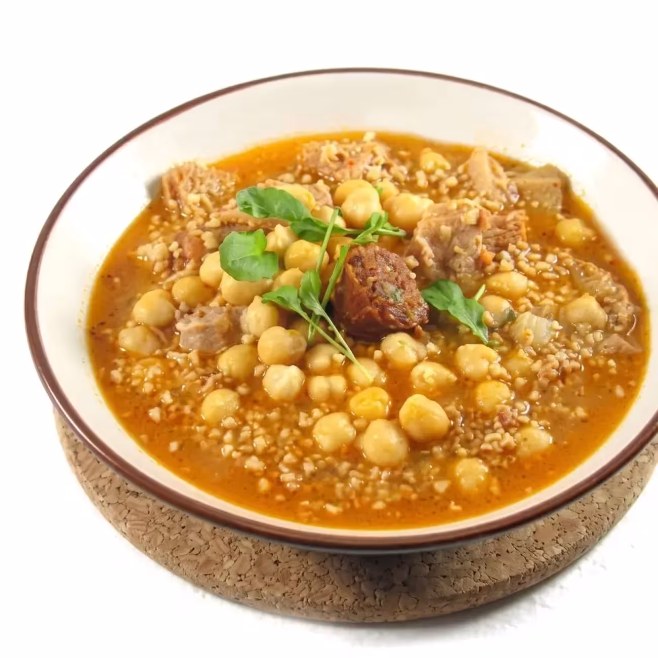 Cocido de Almería con trigo y garbanzos
