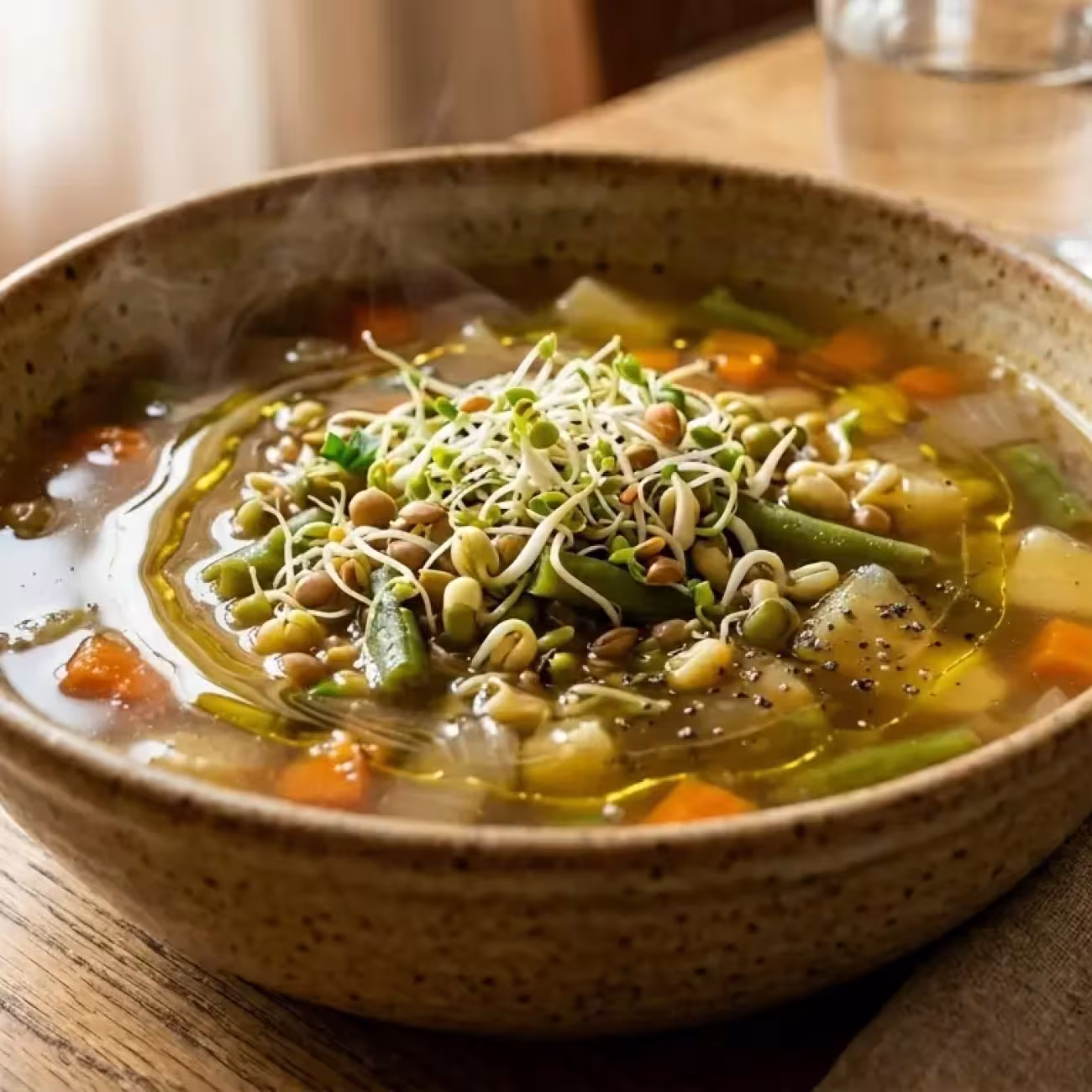 Sopa de germinados